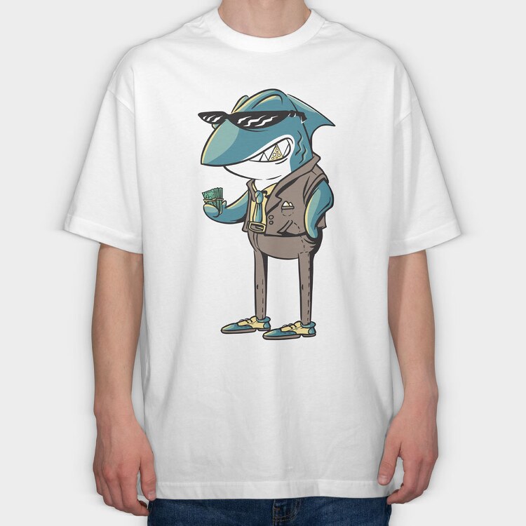 Money Shark, Tricou Oversize Barbati (Unisex)