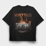 Money Skull Fire Bill, Tricou Oversize Barbati (Unisex)