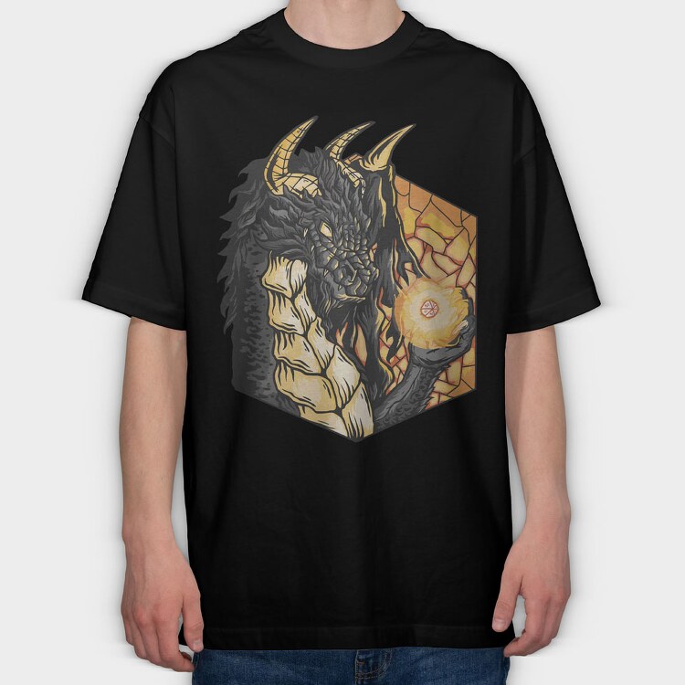 Dragon Roll Dice, Tricou Oversize Barbati (Unisex)