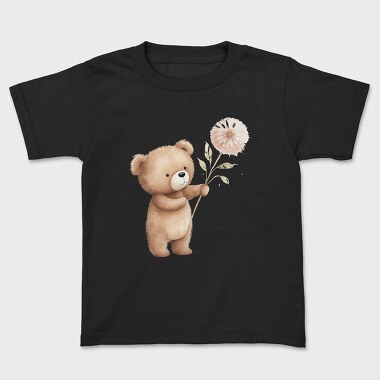 Boho Bear Flower, Tricou Copii