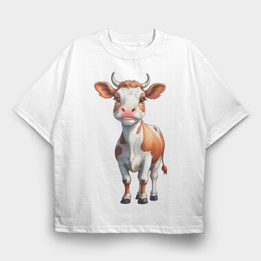 Allguer Cow, Tricou Oversize Barbati (Unisex)