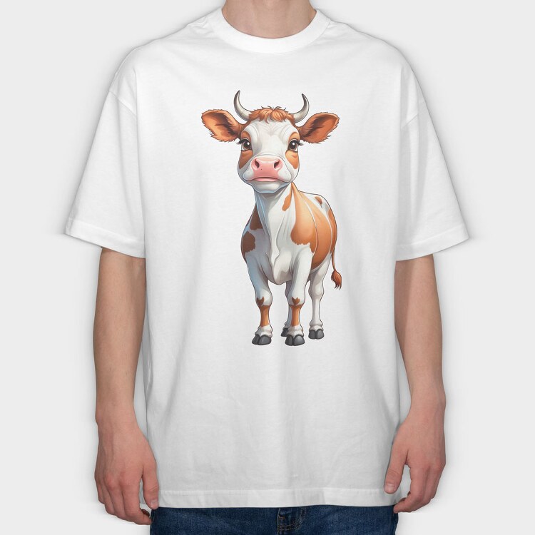 Allguer Cow, Tricou Oversize Barbati (Unisex)