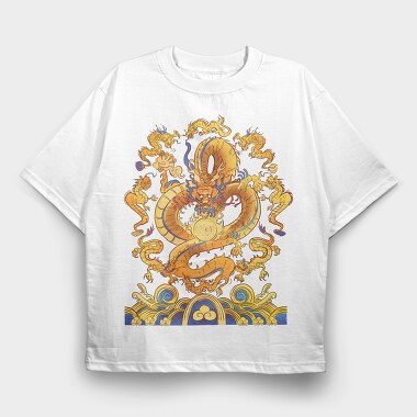 Dragon Traditional, Tricou Oversize Barbati (Unisex)