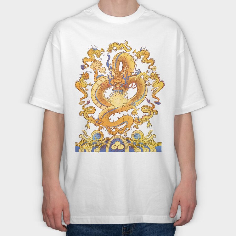 Dragon Traditional, Tricou Oversize Barbati (Unisex)