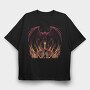 Dragon Warrior Flame, Tricou Oversize Barbati (Unisex)