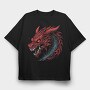 Red Dragon, Tricou Oversize Barbati (Unisex)