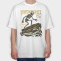 Surfing Grave Skeleton, Tricou Oversize Barbati (Unisex)