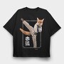 Red Fox Kick, Tricou Oversize Barbati (Unisex)