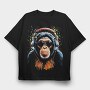 Monkey Dj, Tricou Oversize Barbati (Unisex)