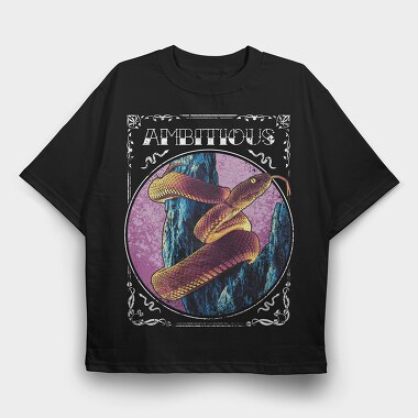 Ambitious Snake, Tricou Oversize Barbati (Unisex)