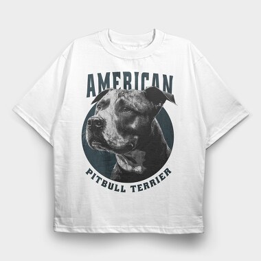 American Bull Terrier, Tricou Oversize Barbati (Unisex)