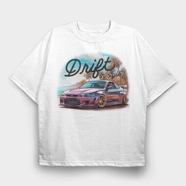 Drift Car, Tricou Oversize Barbati (Unisex)