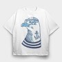 Hipster Seagull, Tricou Oversize Barbati (Unisex)