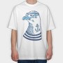 Hipster Seagull, Tricou Oversize Barbati (Unisex)