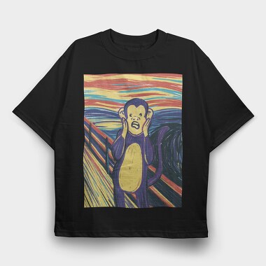 Monkey Scream, Tricou Oversize Barbati (Unisex)