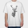Reindeer Christmas, Tricou Oversize Barbati (Unisex)