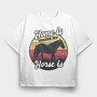 Home Horse, Tricou Oversize Barbati (Unisex)