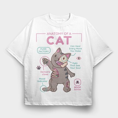 Anatomy of a Cat, Tricou Oversize Barbati (Unisex)