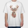 Reindeer Ornaments, Tricou Oversize Barbati (Unisex)