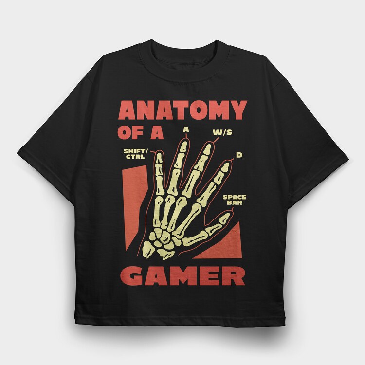 Anatomy of a Gamer, Tricou Oversize Barbati (Unisex)