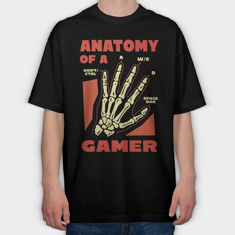 Anatomy of a Gamer, Tricou Oversize Barbati (Unisex)