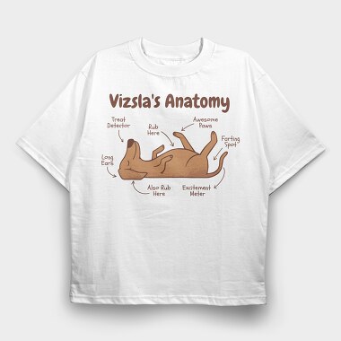 Anatomy of a Vizsla, Tricou Oversize Barbati (Unisex)