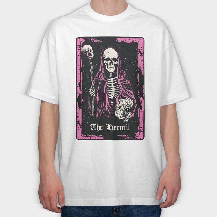 Tarot Card Hermit, Tricou Oversize Barbati (Unisex)