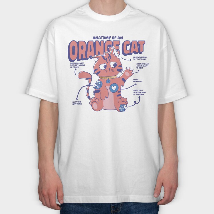Anatomy of an Orange Cat, Tricou Oversize Barbati (Unisex)