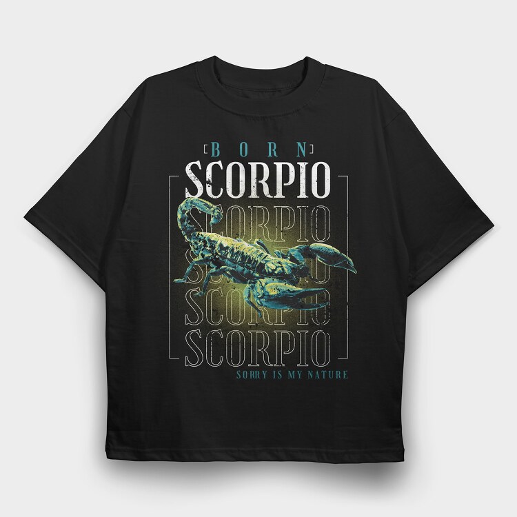 Horoscope Scorpion, Tricou Oversize Barbati (Unisex)