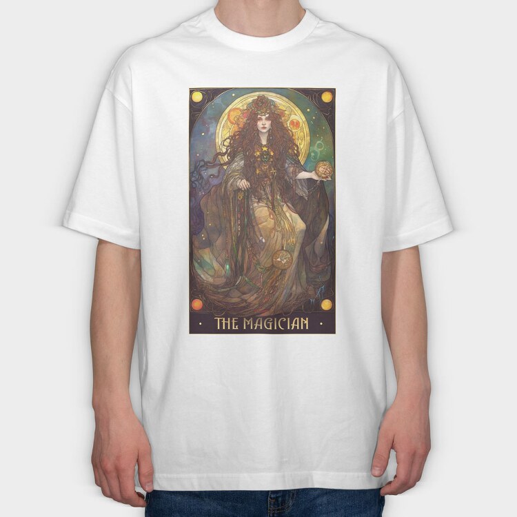 Tarot Card the Magician, Tricou Oversize Barbati (Unisex)