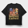Dungeons and Capybaras, Tricou Oversize Barbati (Unisex)