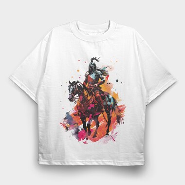 Ancient Warrior Watercolor, Tricou Oversize Barbati (Unisex)