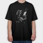 Catpiano, Tricou Oversize Barbati (Unisex)