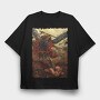 Angel and Devil Painting, Tricou Oversize Barbati (Unisex)