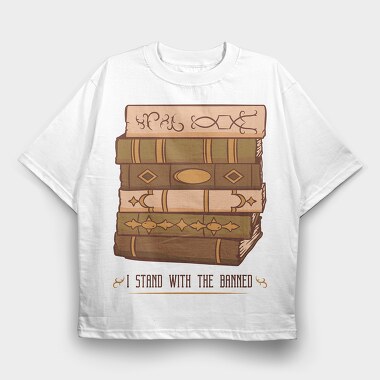 Retro Book Tower, Tricou Oversize Barbati (Unisex)