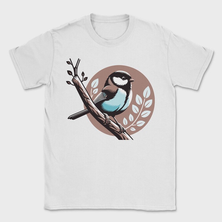 Chickadee Branch Circle, Tricou Barbati (Unisex)