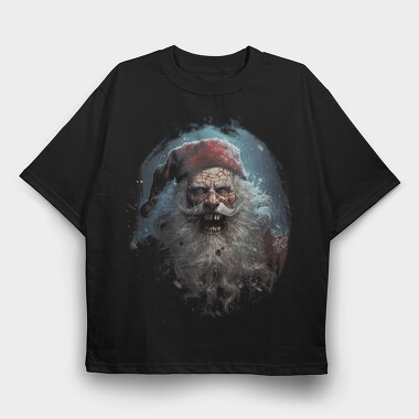 Horror Santa, Tricou Oversize Barbati (Unisex)