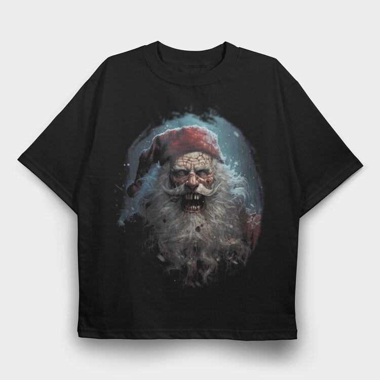 Horror Santa, Tricou Oversize Barbati (Unisex)