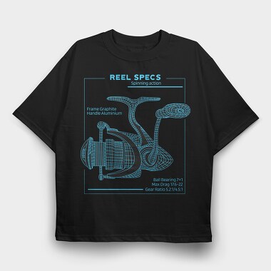 Tech Reel Diagram, Tricou Oversize Barbati (Unisex)