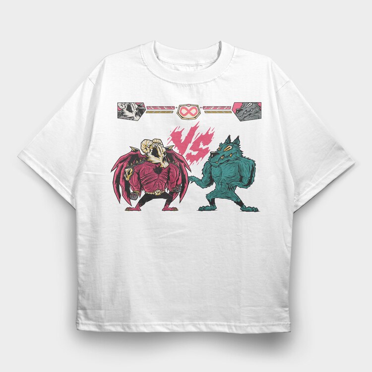 Monster Fight, Tricou Oversize Barbati (Unisex)