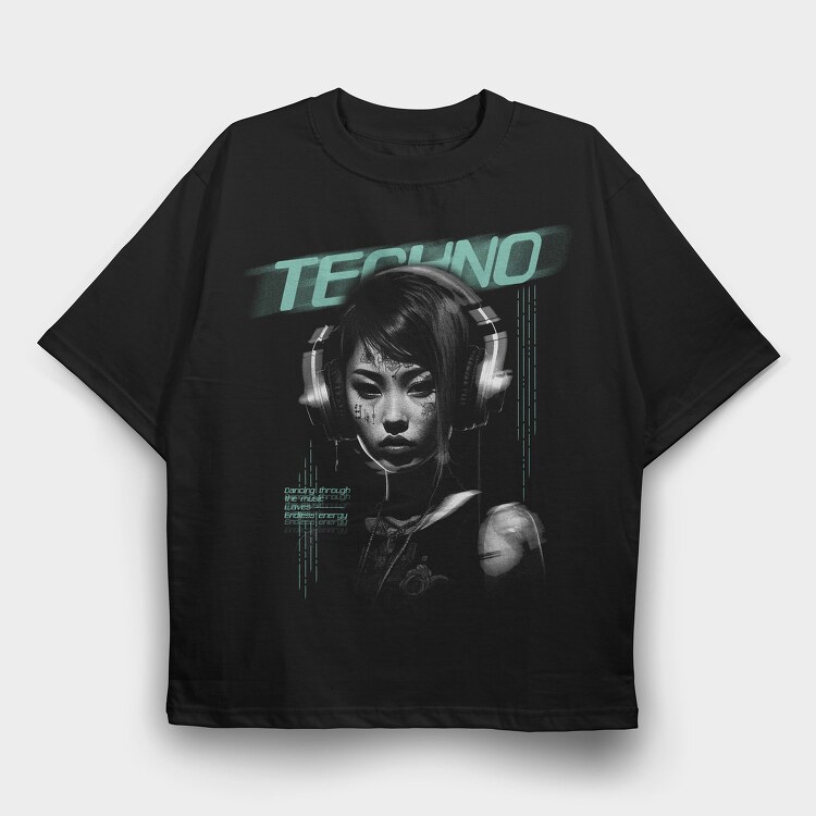Techno Woman, Tricou Oversize Barbati (Unisex)