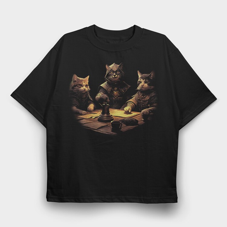 Cats Game, Tricou Oversize Barbati (Unisex)