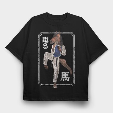 Horse Karate, Tricou Oversize Barbati (Unisex)