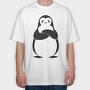 Angry Pinguin, Tricou Oversize Barbati (Unisex)