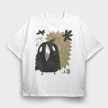 Moody Birds, Tricou Oversize Barbati (Unisex)
