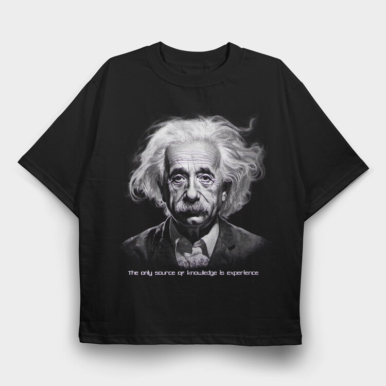 Einstein Phrase, Tricou Oversize Barbati (Unisex)