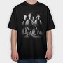 Horses Monochrome, Tricou Oversize Barbati (Unisex)
