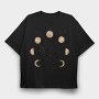 Moon Phases in Space, Tricou Oversize Barbati (Unisex)