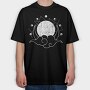 Moon Phases Monochrome, Tricou Oversize Barbati (Unisex)