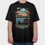 Retro Joystick Landscape, Tricou Oversize Barbati (Unisex)